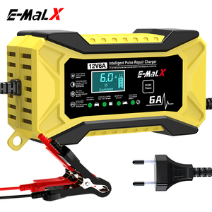 מטען ותחזק סוללות חכם E-MaLX 12V6A עם זיהוי אוטומטי, טכנולוגיית Pulse Repair, מתאים למכוניות ואופנועים - Product Image 1