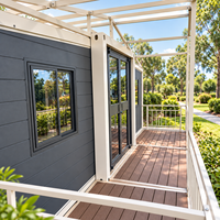 Fenêtres en aluminium à rupture de pont thermique, armoires de cuisine modulaires pour maison conteneur, maison conteneur préfabriquée modulaire, cabane de parc de vacances