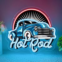 Enseigne néon LED rétro Hot Rod Truck, décoration murale néon pour salle de jeux, bar, enseignes néon personnalisées