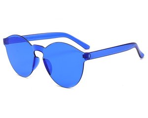 Occhiali <span class=keywords><strong>da</strong></span> Sole Senza Montatura in 24 Colori, Leggeri, Sfumati, alla Moda, in PC, Rotondi, Monoblocco, Economici, <span class=keywords><strong>con</strong></span> <span class=keywords><strong>Protezione</strong></span> <span class=keywords><strong>UV</strong></span>, Unisex - Product Image 1