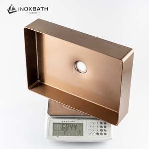 Lavabo de Pedestal Único de Acero Inoxidable 304 con Diseño Moderno Personalizado y Desagüe - Product Image 6