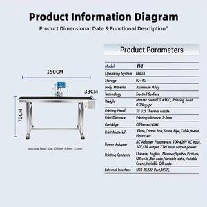 Imprimantes à jet d'encre TIJ Boîtes métalliques en aluminium Machine de codage de la date d'expiration du logo Machine d'impression Codeur ou boîte Carton Carton - Product Image 5