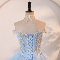 Robes de Quinceañera bleues, robe de bal, robe de bal de promo, 15 ans, personnalisée pour les filles, robe de fête pour Quinceañera