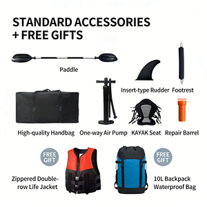 <span class=keywords><strong>Kayak</strong></span> <span class=keywords><strong>gonflable</strong></span> pas cher avec pédales, système de propulsion à pédales sans effort pour la pêche mains libres et l'exploration sur longue distance - Product Image 5