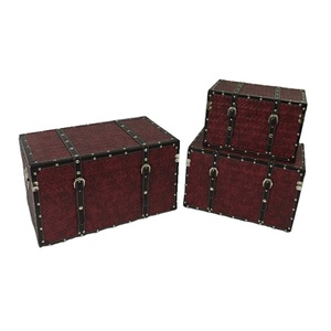 Manufacturer china classical OEM antique wooden storage trunk