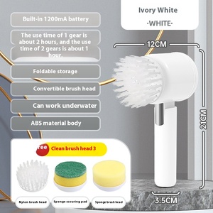 แปรงล้างจานแบบพกพาไร้สายพับได้สำหรับใช้ในครัวเรือนห้องครัวใช้ในห้องน้ำ - Product Image 5