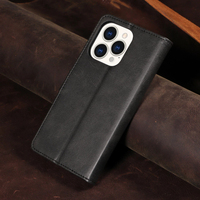 Casing HP Lipat Kulit PU untuk iPhone 13 Pro - Penutup Berdiri dengan 3 Slot Kartu, Penutup Magnetik & Pelindung Anti Benturan