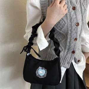 Bolso bandolera de mano plisado minimalista con bonito encaje para mujer - Product Image 6