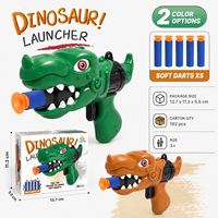 Vente en gros 9942 Jouet Popper Dinosaure Mignon en EVA, Mélange de Deux Couleurs, Cadeau de Fête pour Enfants, Pistolet à Balles Souples pour l'Approvisionnement de Détail UE/US