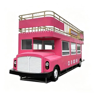 Camión de Comida Metálico Clásico Vintage de Dos Pisos, Remolque de Comida Móvil para Barbacoa, Camión de Helados, <span class=keywords><strong>Caravana</strong></span> de Comida con Cocina - Product Image 6