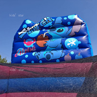 Château gonflable commercial d'extérieur, château gonflable à thème de dessin animé, combo toboggan et château gonflable pour enfants