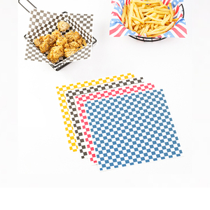 Fashion Plaid <b>Food</b> <b>Wrapping</b> <b>Paper</b> Sheet for Deli <b>Food</b> Pastry Sandwich Burger Package Printed Plaid Greaseproof <b>Paper</b> - Product Image 1