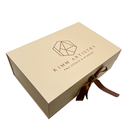 Individuelles Logo Größe Schleife Faltschachtel Rosa und Schwarze Geschenkboxen Magnetische Verpackung Hochwertige Recyclingmaterialien Schaumstoffeinlage