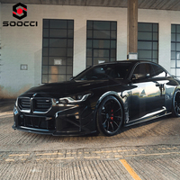Kits de carrosserie améliorés en fibre de carbone sèche style CT V1 pour BMW G87 M2 Coupe Front Scoop Bumper Lip Splitter Rear Diffuser Lower Spoiler