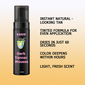 <span class=keywords><strong>Mousse</strong></span> auto-bronzante instantanée hydratante pour le <span class=keywords><strong>corps</strong></span>, marque privée Darkest Light Tanner, à base de vitamine Vera, bronzage naturel sans soleil - Product Image 3