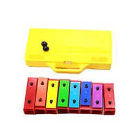 Nouvelles Innovations : Accessoires d'Instruments de Musique à Percussion Arc-en-ciel - Xylophone 8 notes, Métallophone, Bloc d'Instruments