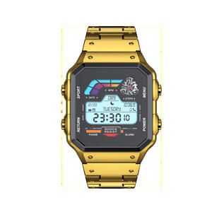 <span class=keywords><strong>Montre</strong></span> intelligente best-seller avec appel BT tendance de la mode nouveau produit écran TFT forme carrée bande en acier inoxydable - Product Image 1