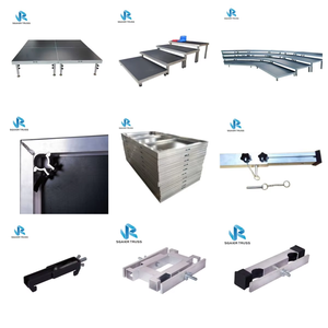 Escenario portátil modular de aleación de aluminio TUV para eventos en interiores/exteriores, fácil montaje, escenario plegable ligero para actuaciones. - Product Image 4