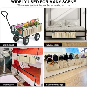 <b>Shoe</b> Storage Organizer 10 Pockets Beige Oxford Cloth Hanging Mount with <b>Hooks</b> for RV Interior - Product Image 5