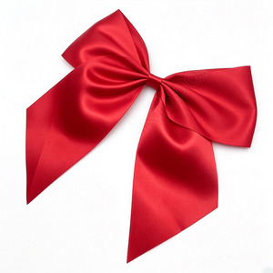 Lazos de Satén Rojos Pre-Atados E-Magic de Varios Tamaños con Adhesivo y Colas Largas, Lazos Decorativos Grandes para Decoración Navideña - Product Image 4