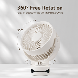 Mini ventilateur à pince USB 2000mAh 5W 4 vitesses pour bureau maison voyage - Product Image 3