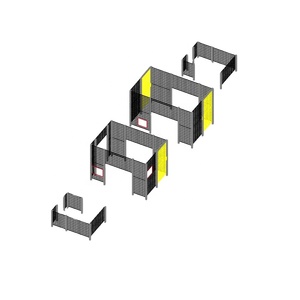 Cercas enmarcadas de seguridad para máquinas básicas y fuertes de <span class=keywords><strong>METALTEC</strong></span>, montaje rápido de 6 'de altura - Product Image 4