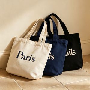 Sacs de courses en toile de coton recyclables écologiques de grande capacité, design personnalisé Joyeux Noël - Product Image 1