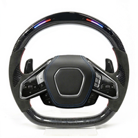 Volant en cuir et fibre de carbone TDD LED Chevrolet 2013 C5 C6 C7 C8 Silverado GMC Cruze Camaro personnalisé authentique