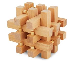 Puzzles en bois carrés à emboîter, jeux de réflexion tactiles, jouets éducatifs DIY pour enfants de 5 à 7 ans et adultes - Product Image 3