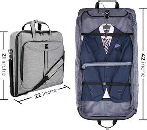 Free sample Comfortable Carrying Premium Travel Garment <b>Bag</b> with Shoulder Strap <b>for</b> <b>Suits</b> and Dresses - Product Image 5