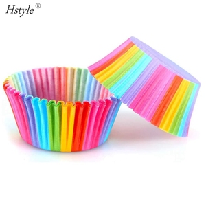 Cupcake Liner Regenbogen Standard Papier Back becher Cupcake Liner Muffin Backen Cupcake Form für Pfannen PQ340 zu verwenden - Product Image 5