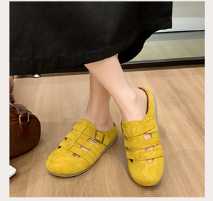 Nouvelles sandales romaines d'été en cuir de vachette pour femmes, à semelle souple et bout fermé, avec design ajouré respirant - Product Image 6