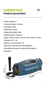 Altavoces de matriz lineal A60 con dientes azules portátiles profesionales para exteriores, iluminación LED RGB de graves de 100W para cine en casa y uso en el escenario - Product Image 4