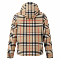 Veste de randonnée imperméable réversible à double face à carreaux personnalisée pour hommes, fabriquée par un fabricant
