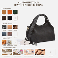 Sac bandoulière souple en daim de vache véritable certifié LWG pour femme, sacs à main vintage en cuir véritable, vente en gros, fabricant OEM