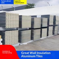 Moderne Isolierte Aluminiumlegierung Wellblech-Dachplatten Doppelschichtige Feuerfeste Dachpaneele Villa Industriewerkstatt Drahtziehtechnik