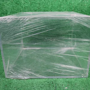 Embalagem de acrílico para arte, embalagem de brinquedo acrílico de plástico transparente com poeira à prova de poeira e grande caixa de acrílico para natal