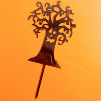 2023 nueva serie negra calabaza bruja pastel de Halloween Topper fábrica al por mayor suministros de decoración de pasteles del mejor proveedor Topper
