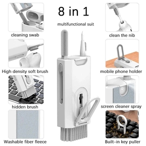 Brosse à poussière multifonction 8 en 1 et <span class=keywords><strong>extracteur</strong></span> de clés intégrés pour Air Pods Pro 2, stylo de nettoyage pour casque, nettoyeurs Dustbuster - Product Image 2