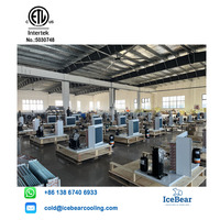 Ice Bear Freezer pendingin komersial hemat energi, sistem pendingin terpasang di samping-suhu 22-10