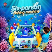 Machine de jeu de pêche à monnayeur 6 joueurs avec écran LCD 55 pouces, en métal, avec détection de mouvement, en japonais et en anglais, garantie 1 an