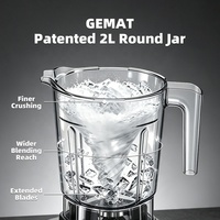 2200W 2L Krachtige professionele blender voor voedsel, ijs, gemalen yam, fruit en sojabonen voor huishoudelijke apparaten en keuken