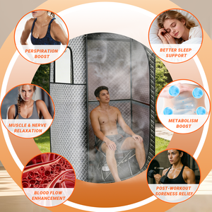 เต็นท์ซาวน่าอินฟราเรดแบบพกพา ดีไซน์ใหม่จาก ZT ห้องซาวน่าอินฟราเรดแบบเต็มสเปกตรัม สำหรับขาย ใช้ในร่ม สปา ออฟฟิศ ห้องน้ำ - Product Image 5