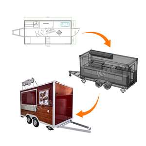 Tùy chỉnh điện thoại di động xe tải van Dog grooming Trailer điện thoại di động Pet grooming trailer mới đến thực phẩm xe tải Trailer - Product Image 4