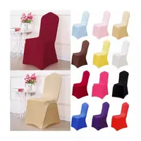Hussen-fundas de LICRA para sillas, cubiertas para asientos de decoración de hotel, bodas, banquetes
