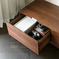 Morenburg Mid-Century Retro Massivholz TV-Schrank aus Nordamerikanischem Schwarznussholz Clint Fernsehschrank mit Schubladen