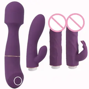 Best Selling Seksspeeltjes Clit Vibrator Voor Vrouwelijke Masturbatie Set Van 4 Onderdelen Verwisselbare Hoofd Massager
