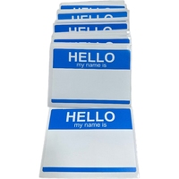 Autocollants de coquille d'œuf en vinyle ultra destructifs personnalisés adhésif fort 'Hello My Name Is' Graffiti Hello My Name Is Sticker