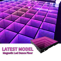 Equipo de Iluminación para Escenarios, Luz LED 3D para Pista de Baile, Magnética, RGB, IP55, Control DMX512, Luces de Piso para Bodas, Fiestas, DJ