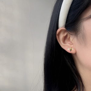 Pendientes de Plata de Ley 925 con Diseño de Abeja, Estilo Bohemio, Chapados en Oro, Tendencia 2021, Collar de Bisutería para Mujer - Product Image 5